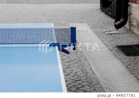 blue ping pong table tennis. blue ping pong table tennis. 94657781