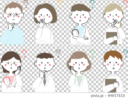 Medical worker icon Doubt I wonder Medical worker icon Doubt I wonder 94657810