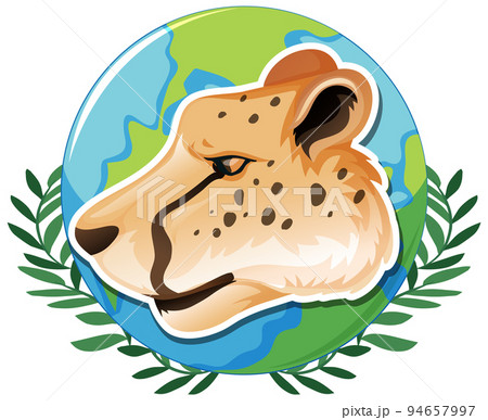 December cheetah day icon on white background 94657997