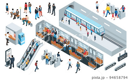 Isometric Subway People Set 94658794