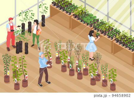 Isometric Nursery Garden Concept Isometric Nursery Garden Concept 94658902