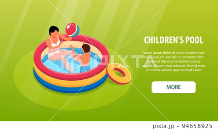 Childrens Pool Horizontal Banner 94658925