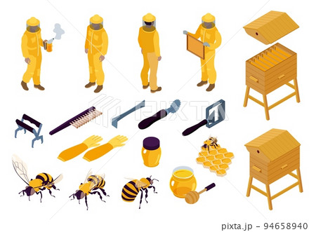 Beekeeping Isometric Set 94658940