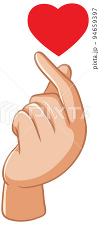 Hand finger mini heart Hand finger mini heart 94659397
