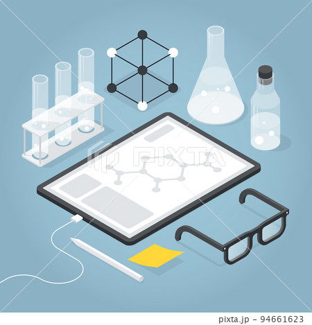 Chemistry Lab Research Isometric Illustration 94661623