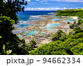 緑の隙間から見る沖縄の海 94662334