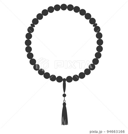 Islamic rosary beads. Prayer jewelry for meditation. Muslim religious symbol. Vector illustration isolated on white background. Islamic rosary beads. Prayer jewelry for meditation. Muslim religious symbol. Vector illustration isolated on white background. 94663166