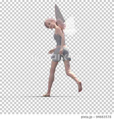Cute fairy perming 3DCG illustration material 94663578