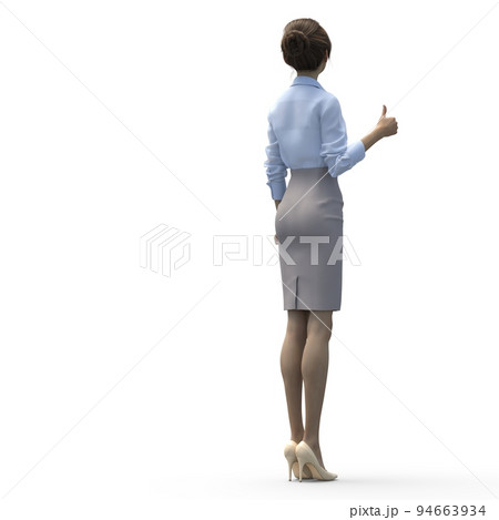 いいねする女性社員 perming3DCGイラスト素材 いいねする女性社員 perming3DCGイラスト素材 94663934