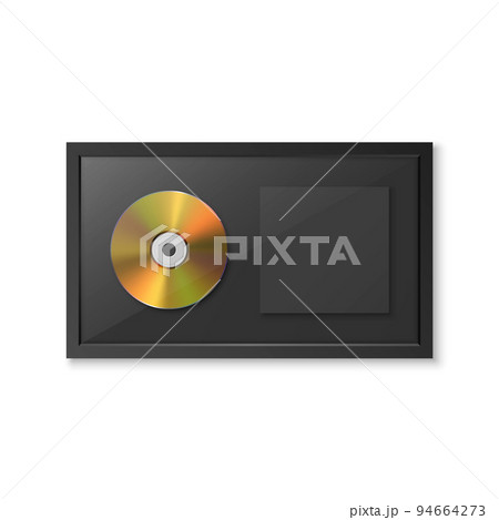Realistic Vector 3d Yellow Golden CD, Label with Black CD Cover Frame Isolated. Single Album Compact Disc Award, Limited Edition. CD Design Template Realistic Vector 3d Yellow Golden CD, Label with Black CD Cover Frame Isolated. Single Album Compact Disc Award, Limited Edition. CD Design Template 94664273