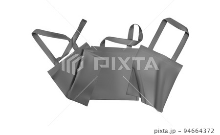 Realistic gray eco bags. Textile tote design. 94664372