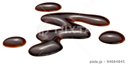 Balsamic sauce, flowing salad vinegar isolated on white background Balsamic sauce, flowing salad vinegar isolated on white background 94664845