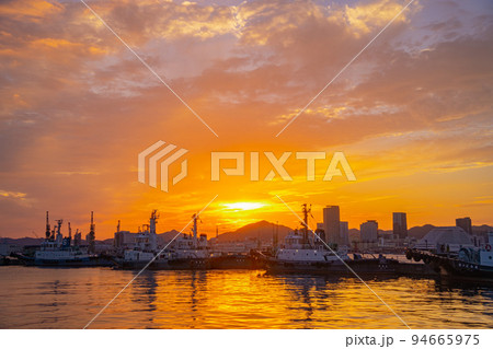 神戸の夕景 港風景 神戸の夕景 港風景 94665975