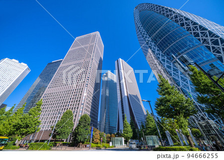 日本の東京都市景観 新宿副都心…。東京モード学園コクーンタワーなど超高層ビルを望む 日本の東京都市景観 新宿副都心…。東京モード学園コクーンタワーなど超高層ビルを望む 94666255