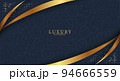 Luxury paper cut backgrounds with golden line and halftone gradients Vector illustration. 94666559