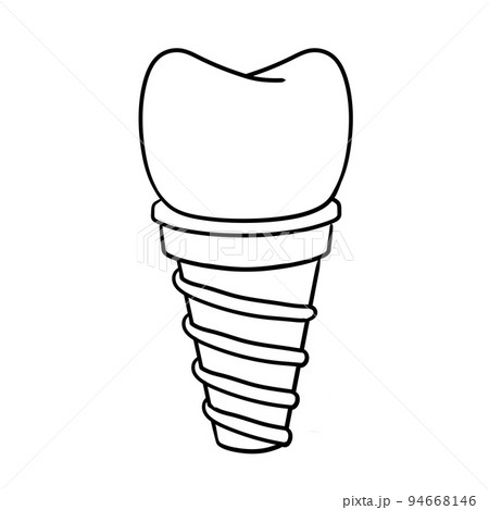 Tooth pin. Dentist element. Dental care 94668146