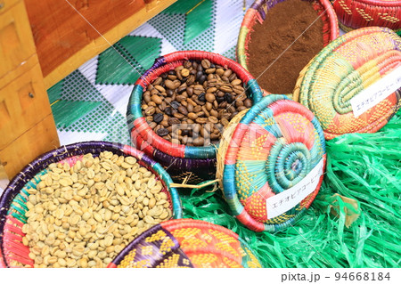 エチオピアコーヒー　コーヒー豆　アフリカのコーヒー 94668184