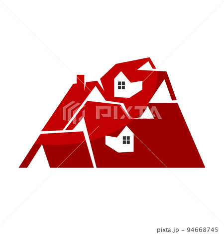 real estate rooftop home logo 94668745