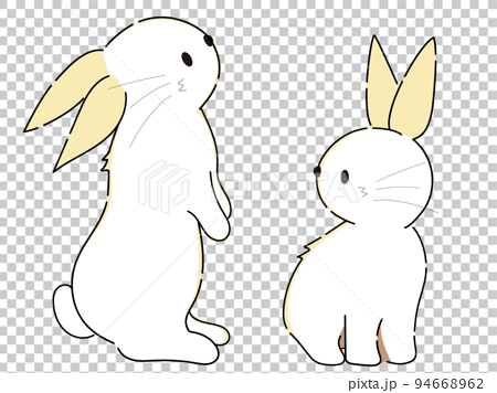 Cute Bunny Rabbit with big round eyes | Sticker