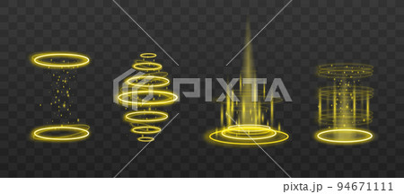 Portal with sparks and luminous effect, realistic vector illustration isolated. Portal with sparks and luminous effect, realistic vector illustration isolated. 94671111