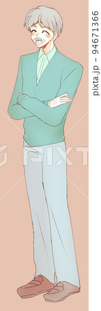 笑顔の年配の男性 立ち絵 笑顔の年配の男性 立ち絵 94671366