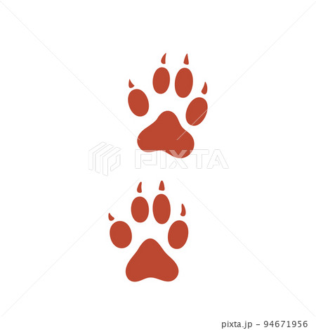 Paw Prints Isolated On White Background. Cat Or Dog Walking Trail, Animal Feet Icons. Pawprint With Talons, Foot Shapes Paw Prints Isolated On White Background. Cat Or Dog Walking Trail, Animal Feet Icons. Pawprint With Talons, Foot Shapes 94671956