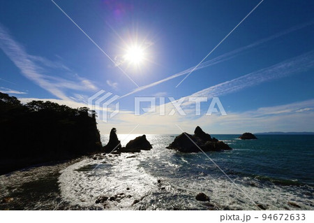 新潟　笹川流れ　日本海 94672633