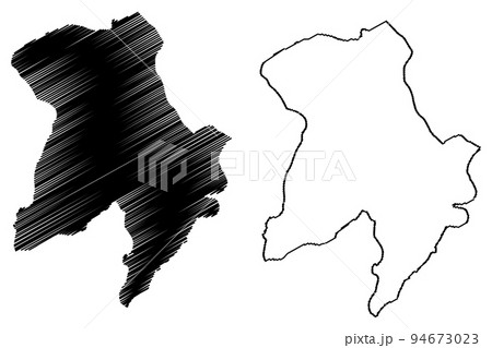 Edgeoya island (Kingdom of Norway, Svalbard) map vector illustration, scribble sketch Edge Island map 94673023