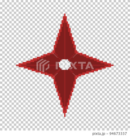Dot picture shuriken (red) 94673337