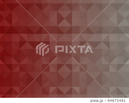 Dark red color. Halftone triangles, stylized geometric pattern and background. Abstract mosaic, illustration. 94673481