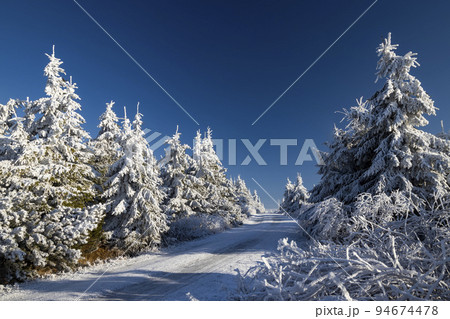 Winter landscape near Velka Destna, Orlicke mountains, Eastern Bohemia, Czech Republic 94674478