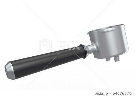 Espresso coffee machine horn on white background. Espresso coffee machine horn on white background. 94676570