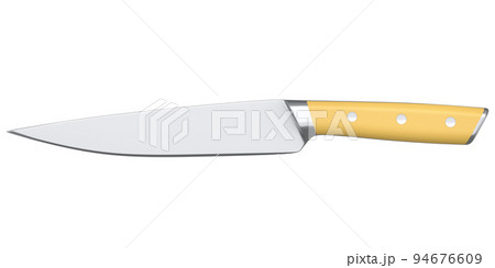 Chef's kitchen knife with a wooden handle isolated on white background. Chef's kitchen knife with a wooden handle isolated on white background. 94676609