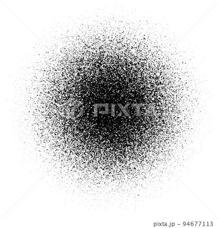 Circle grain texture. Radial faded noise gradient. Round grunge shape. Speckles and particles textured background. Dotted print wallpaper. Vector Circle grain texture. Radial faded noise gradient. Round grunge shape. Speckles and particles textured background. Dotted print wallpaper. Vector 94677113
