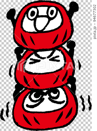 組体操しているだるま 組体操しているだるま 94677302
