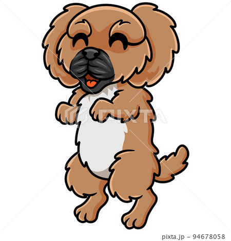 Cute little pekingese dog cartoon Cute little pekingese dog cartoon 94678058