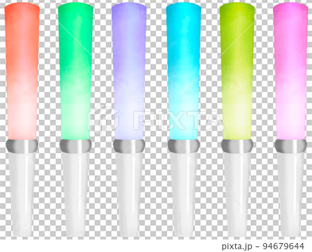 A set of 6 colorful fluorescent psyllium penlights in pink, light blue, yellowish green, red, purple, and green. A set of 6 colorful fluorescent psyllium penlights in pink, light blue, yellowish green, red, purple, and green. 94679644