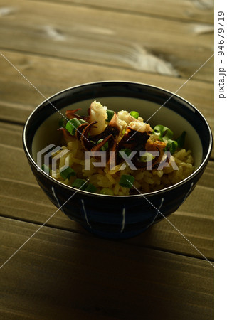 イカゲソの炊き込みご飯 イカゲソの炊き込みご飯 94679719