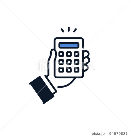 電卓を持つビジネスマンのアイコン 94679821