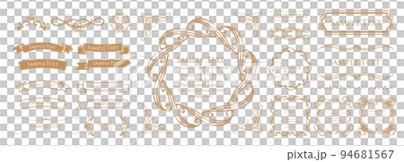 ハロウィンをイメージしたゴージャスなフレームデザインセット ハロウィンをイメージしたゴージャスなフレームデザインセット 94681567