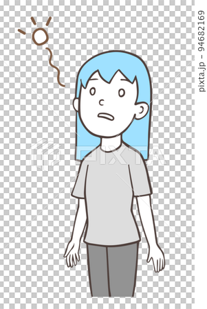 白眼女人，呆頭呆腦的人，笨拙的，昏昏欲睡的，簡單的顏色 94682169