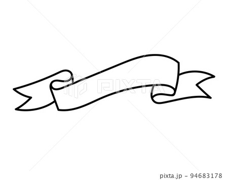 Ribbon icon, arch banner. Vector outline empty banner isolated on white background 94683178