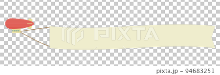 帶有橫幅的飛艇插圖 無背景 94683251