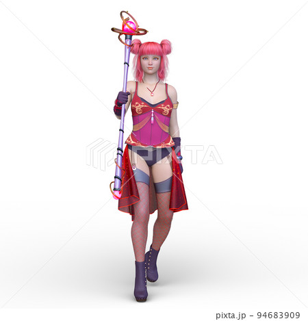 魔法の杖を持つ女性 94683909