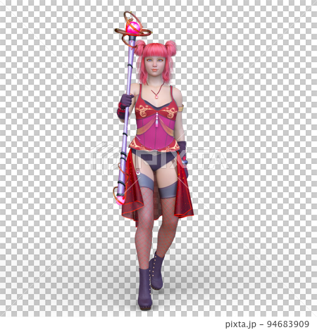 魔法の杖を持つ女性 94683909