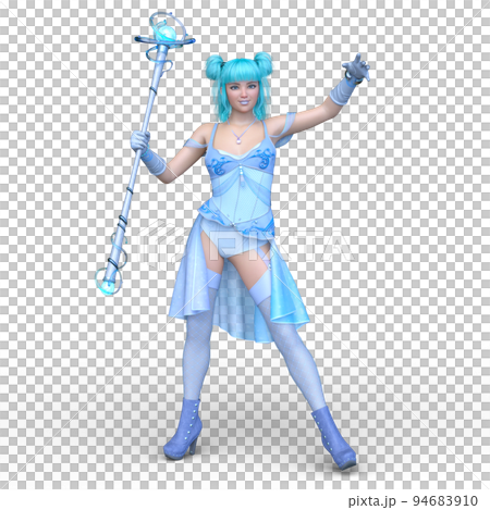 魔法の杖を持つ女性 94683910