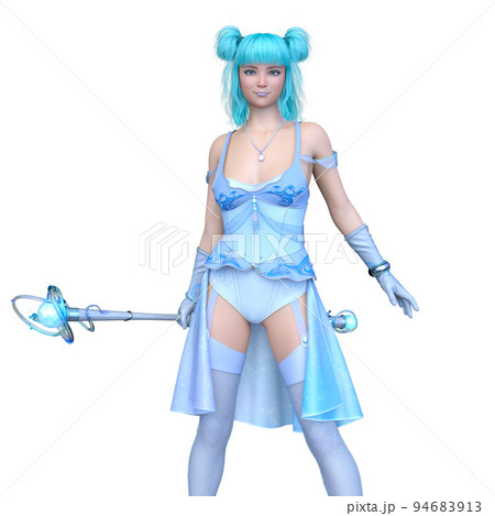 魔法の杖を持つ女性 94683913