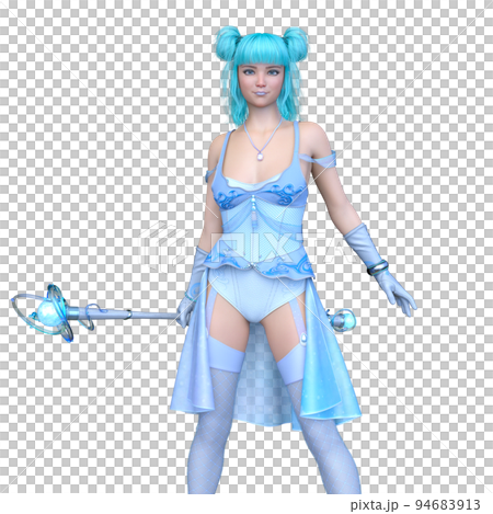 魔法の杖を持つ女性 94683913