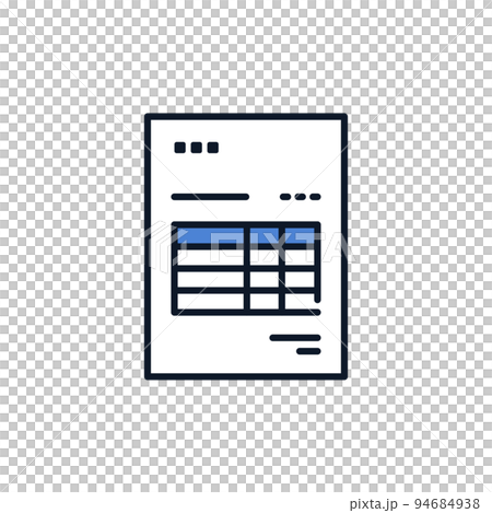 シンプルな請求書のアイコンイラスト シンプルな請求書のアイコンイラスト 94684938