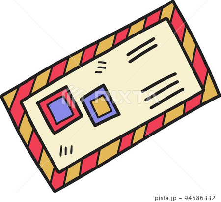 Hand Drawn christmas envelope illustration 94686332